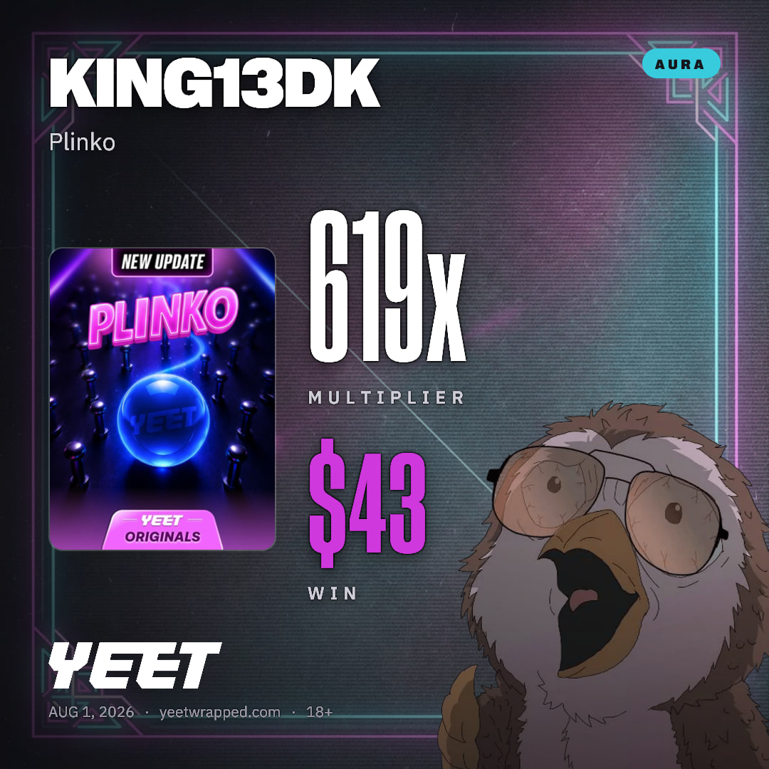 KING13DK hit 619x on Plinko