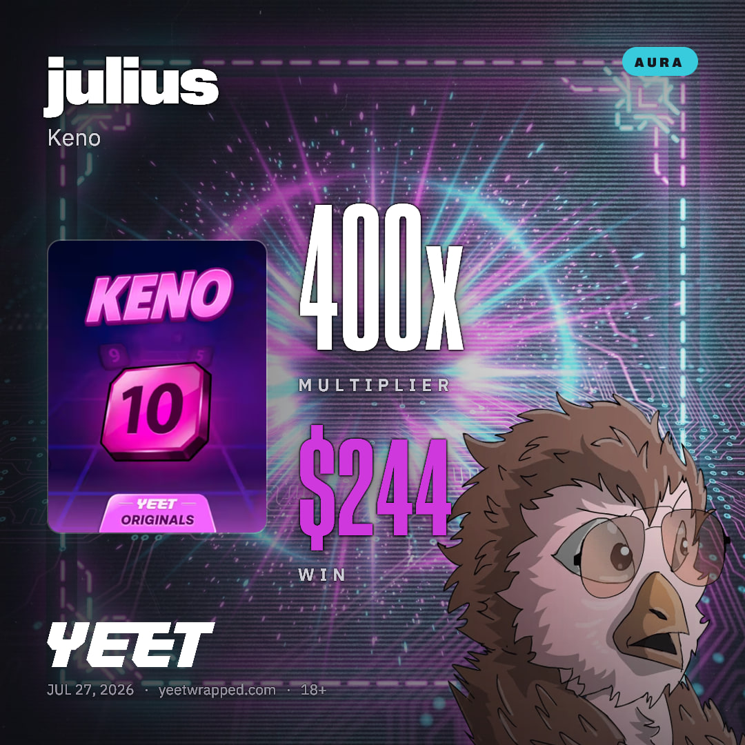 julius hit 400x on Keno
