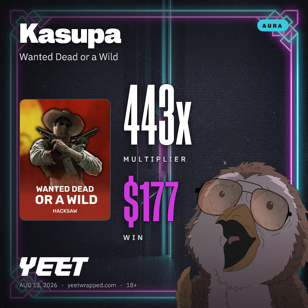 Kasupa hit 443.4x on Wanted Dead or a Wild