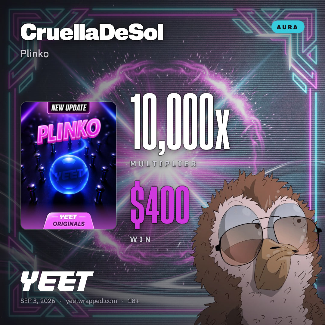 CruellaDeSol hit 10,000x on Plinko
