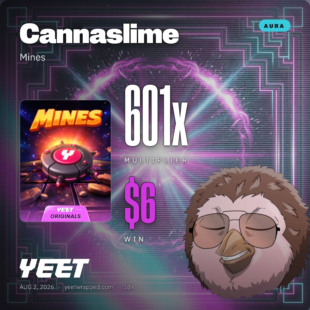 Cannaslime hit 600.9x on Mines