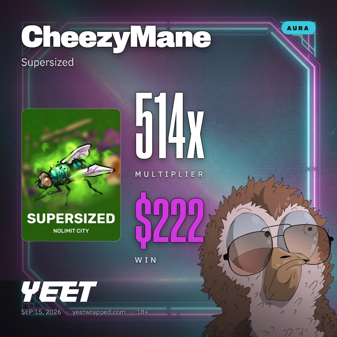 CheezyMane hit 514.3x on Supersized