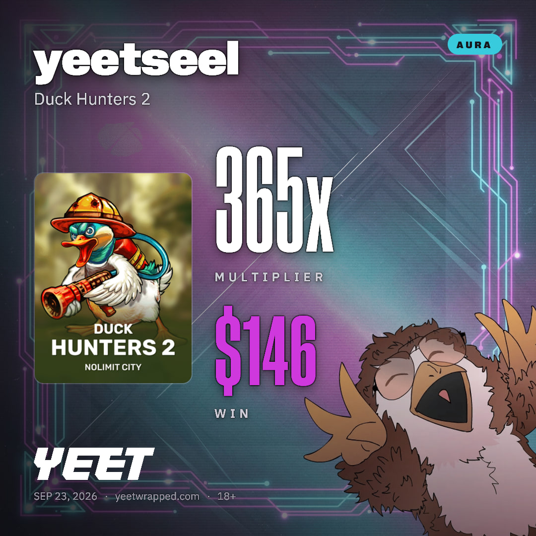 yeetseel hit 365.3x on Duck Hunters 2