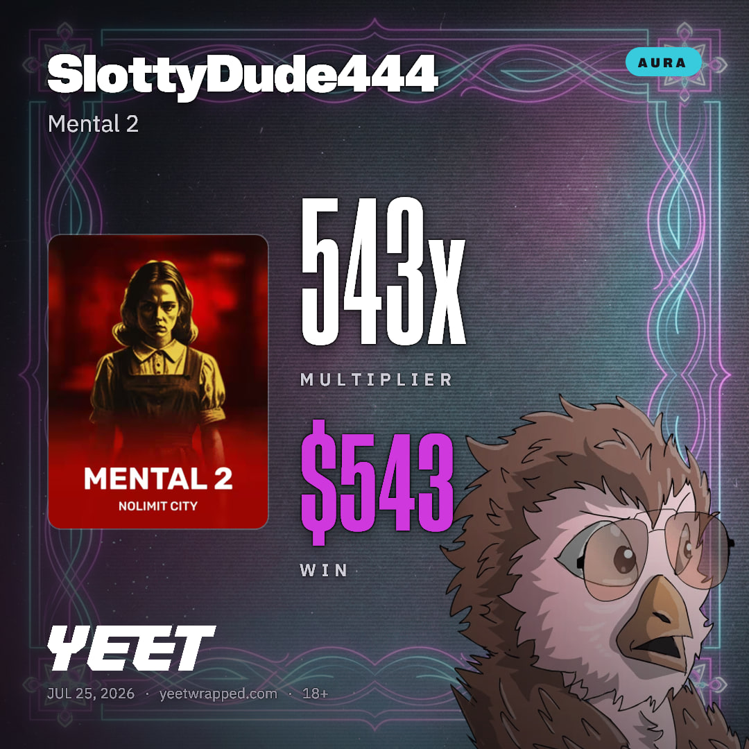SlottyDude444 hit 542.8x on Mental 2