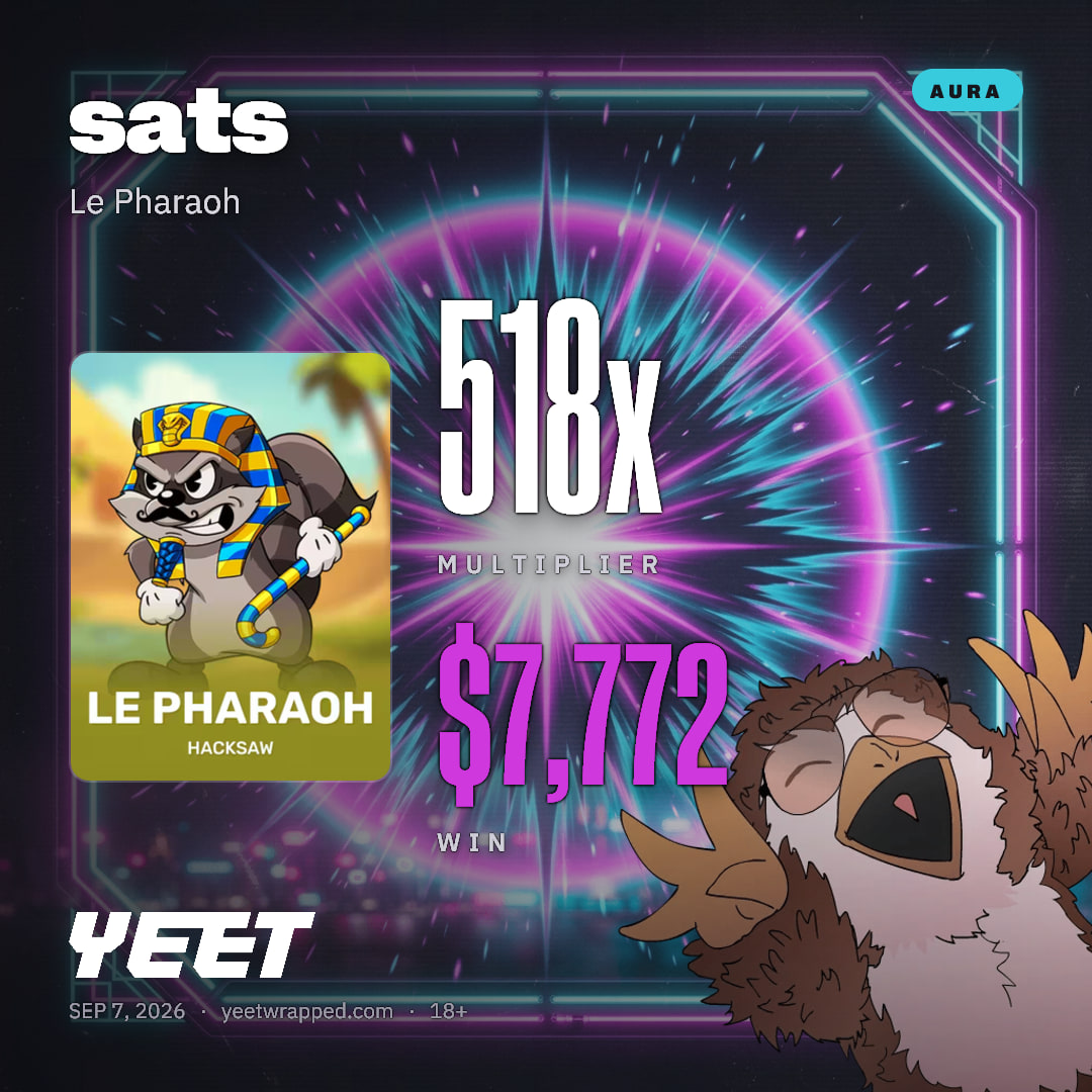 sats hit 518.1x on Le Pharaoh
