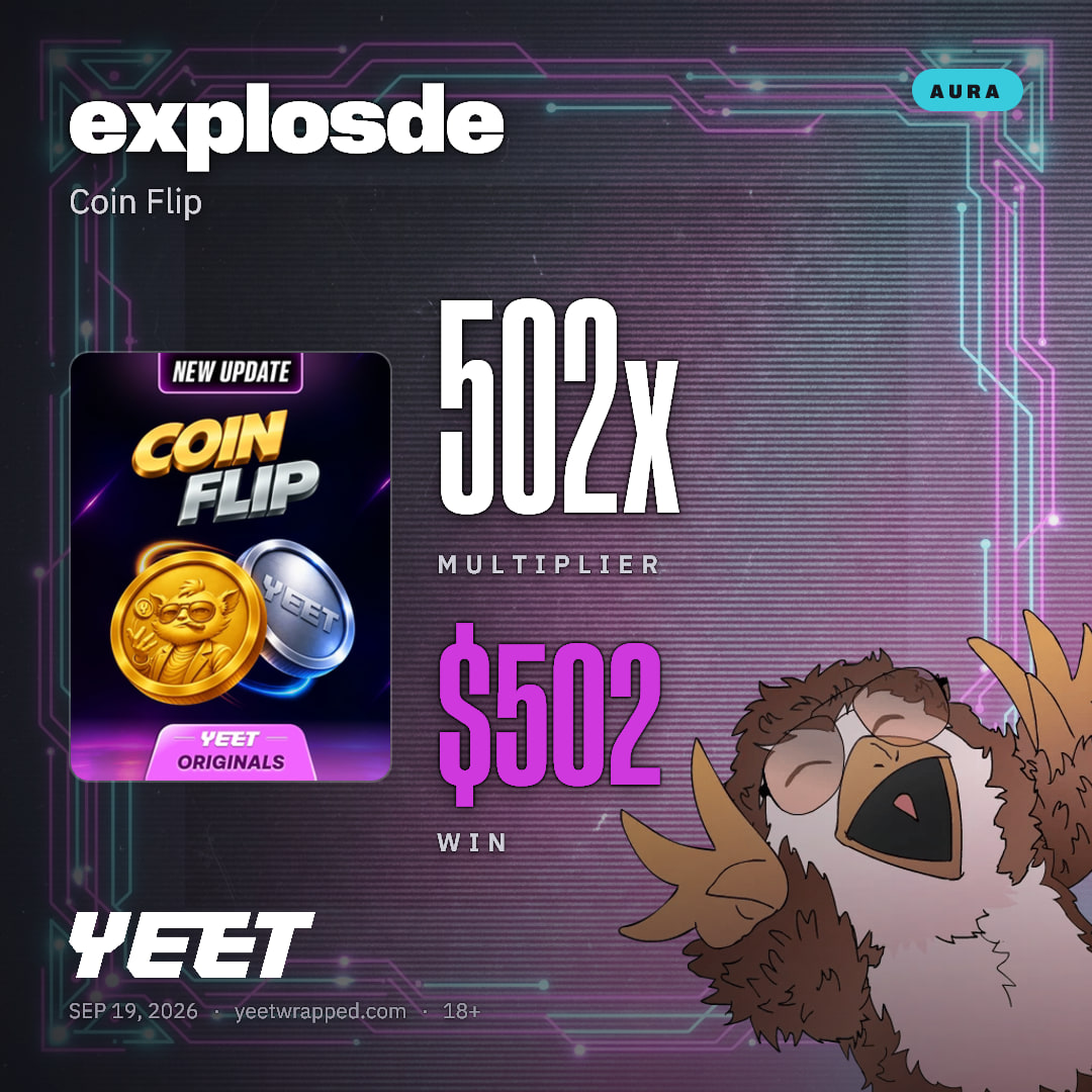 explosde hit 501.8x on Coin Flip