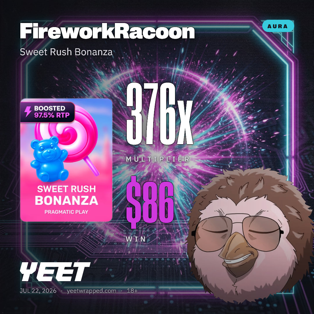 FireworkRacoon hit 375.6x on Sweet Rush Bonanza