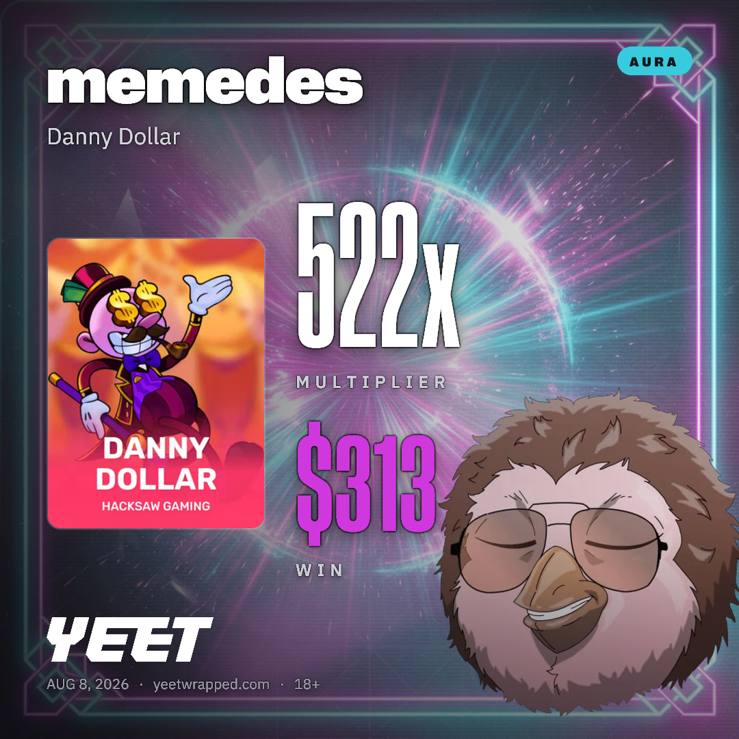 memedes hit 522.2x on Danny Dollar