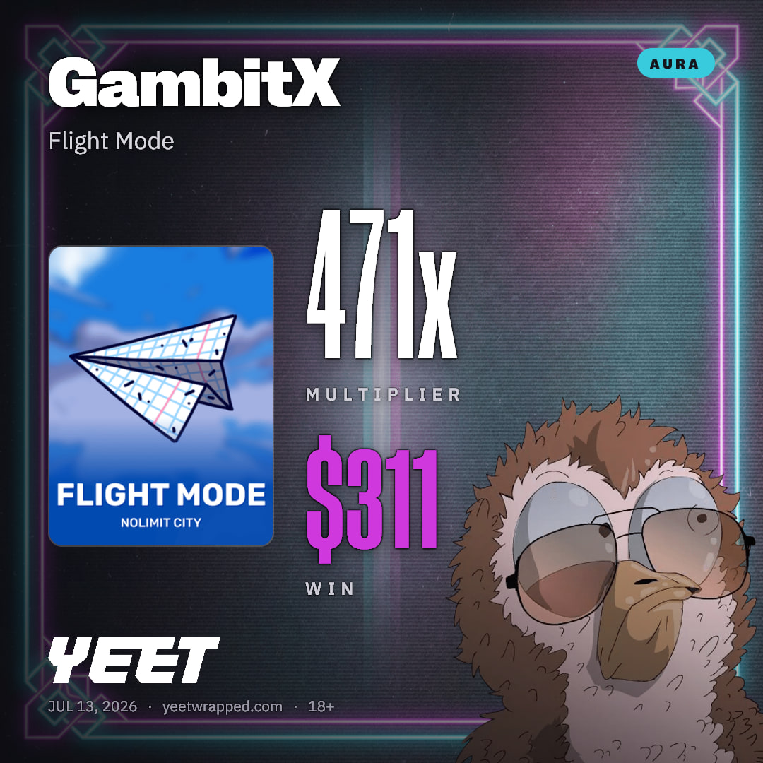 GambitX hit 471.4x on Flight Mode