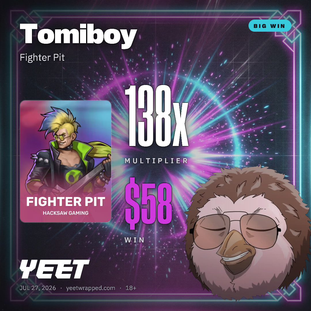 Tomiboy hit 137.5x on Fighter Pit