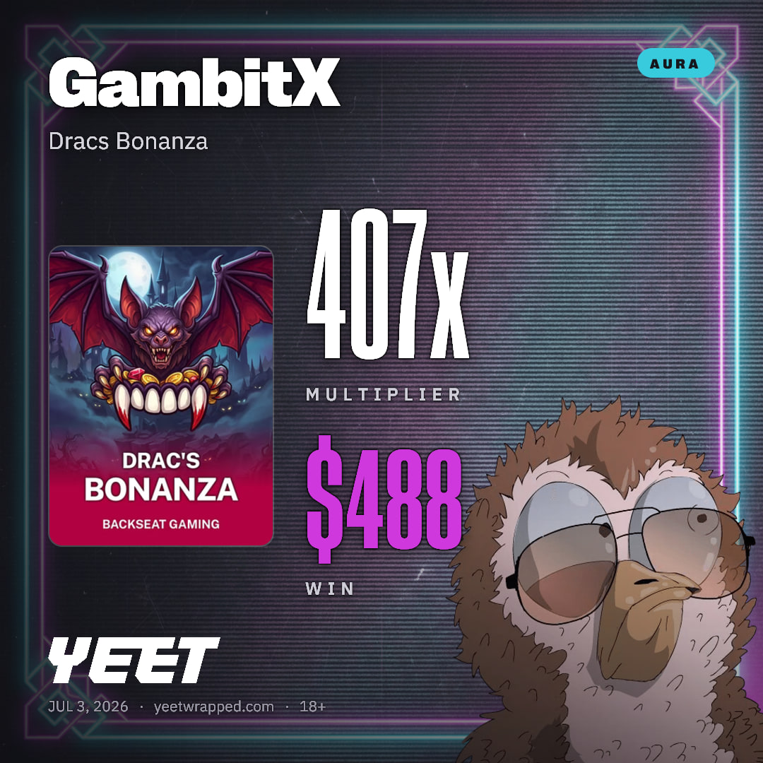 GambitX hit 406.8x on Dracs Bonanza