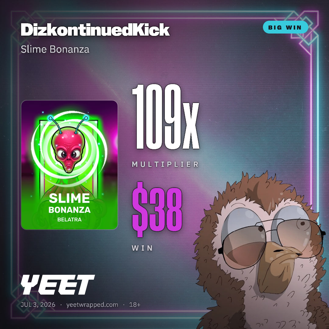 DizkontinuedKick hit 108.6x on Slime Bonanza