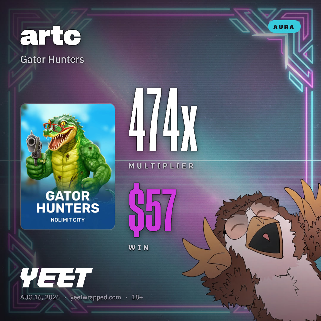 artc hit 474.3x on Gator Hunters