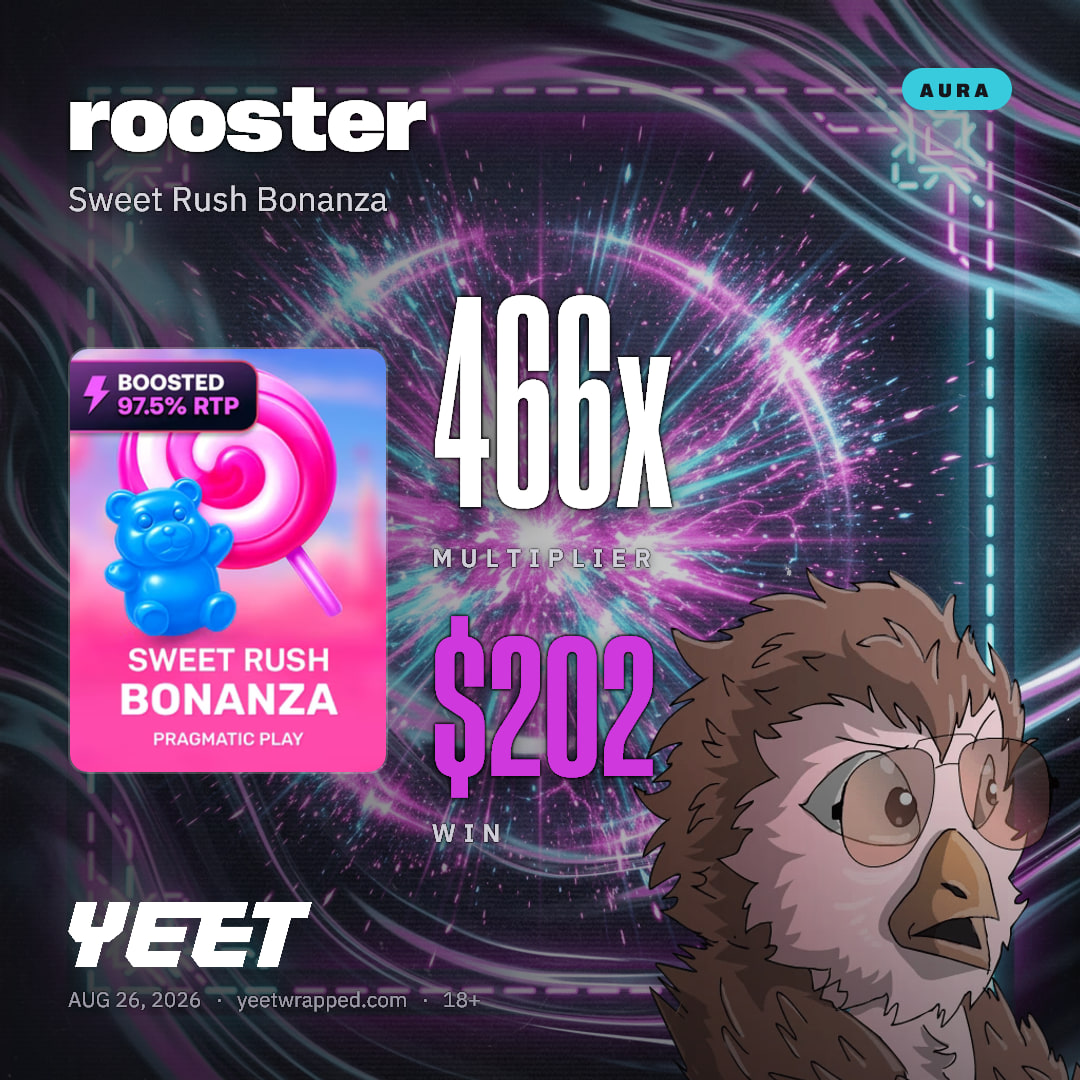rooster hit 466.4x on Sweet Rush Bonanza