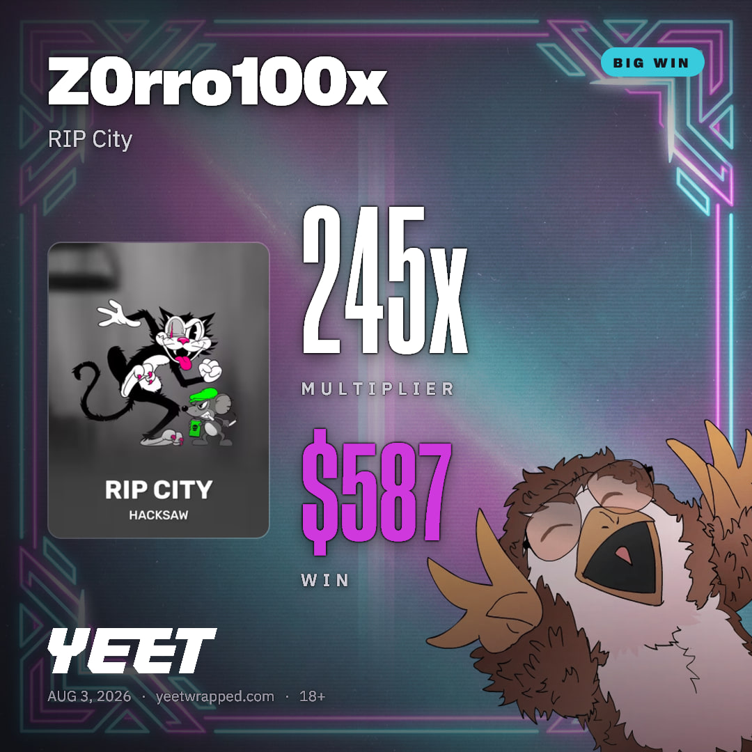 Z0rro100x hit 244.7x on RIP City