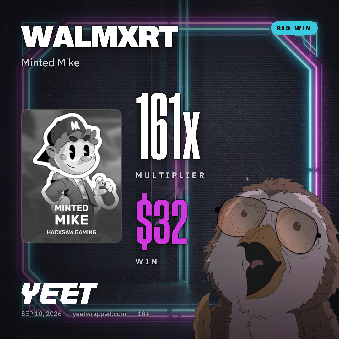 WALMXRT hit 160.8x on Minted Mike
