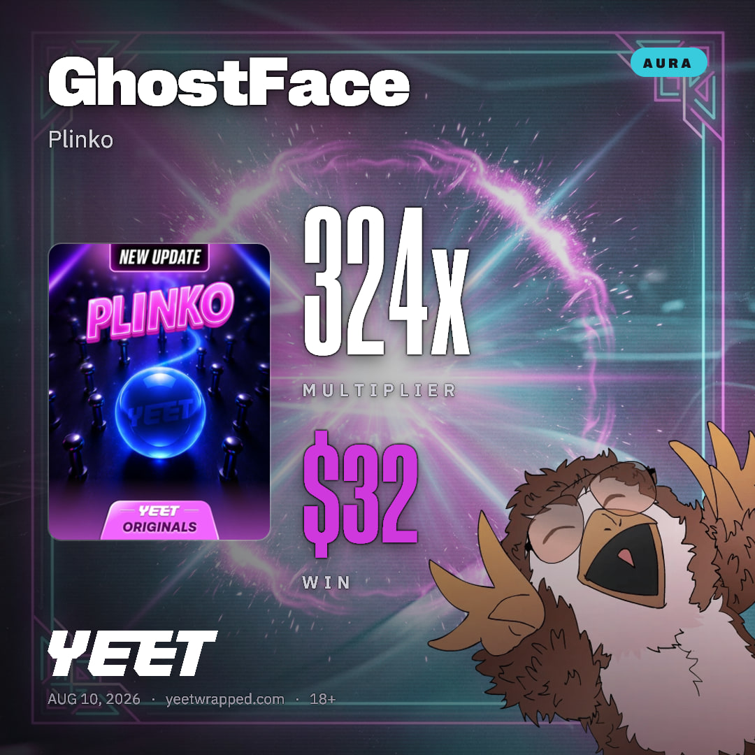GhostFace hit 324x on Plinko