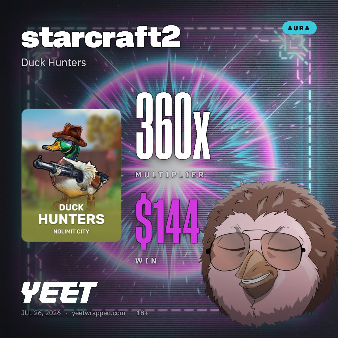 starcraft2 hit 360.4x on Duck Hunters