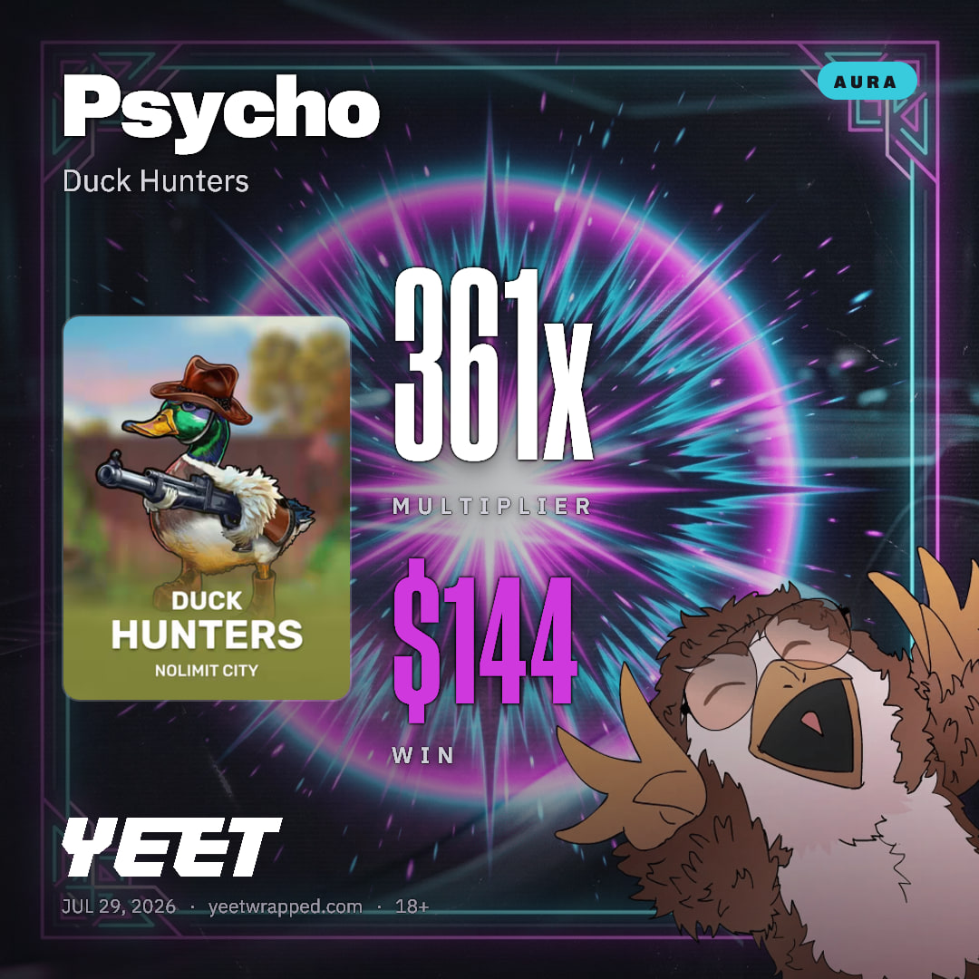 Psycho hit 360.8x on Duck Hunters