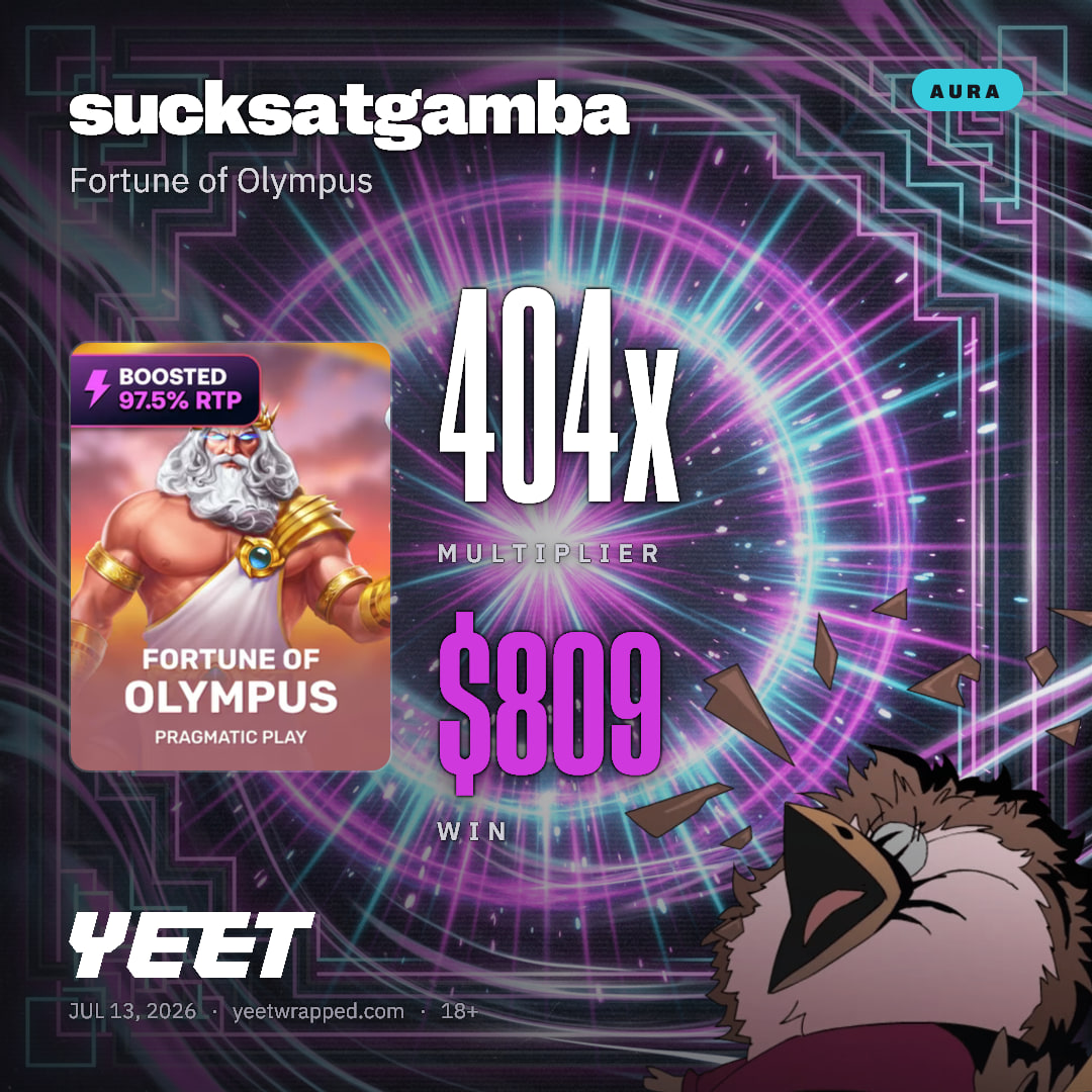 sucksatgamba hit 404.3x on Fortune of Olympus
