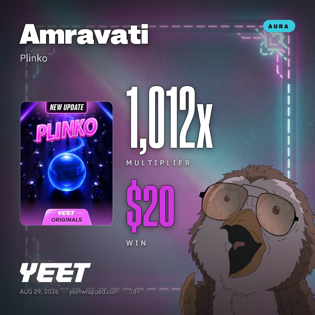Amravati hit 1,012x on Plinko