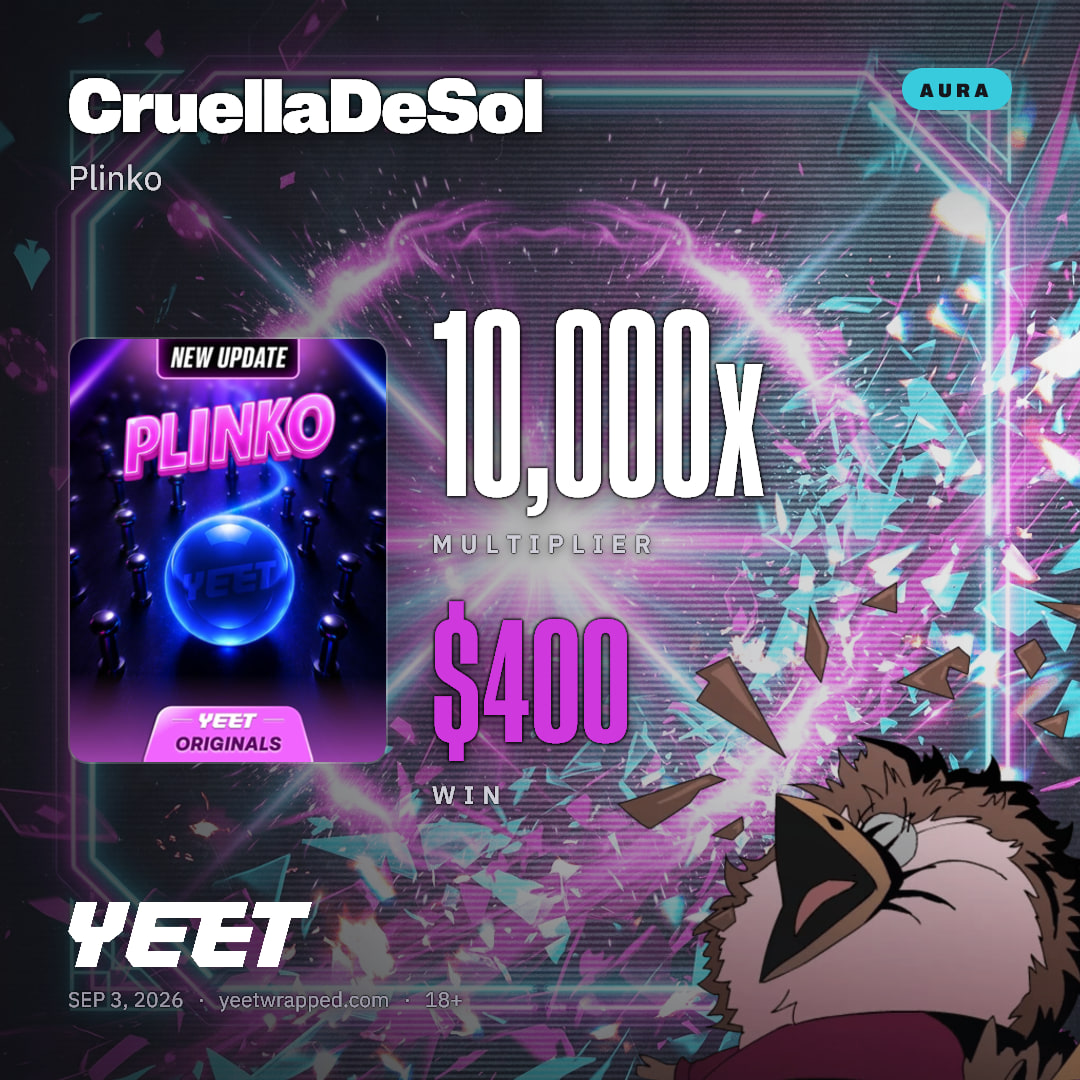CruellaDeSol hit 10,000x on Plinko