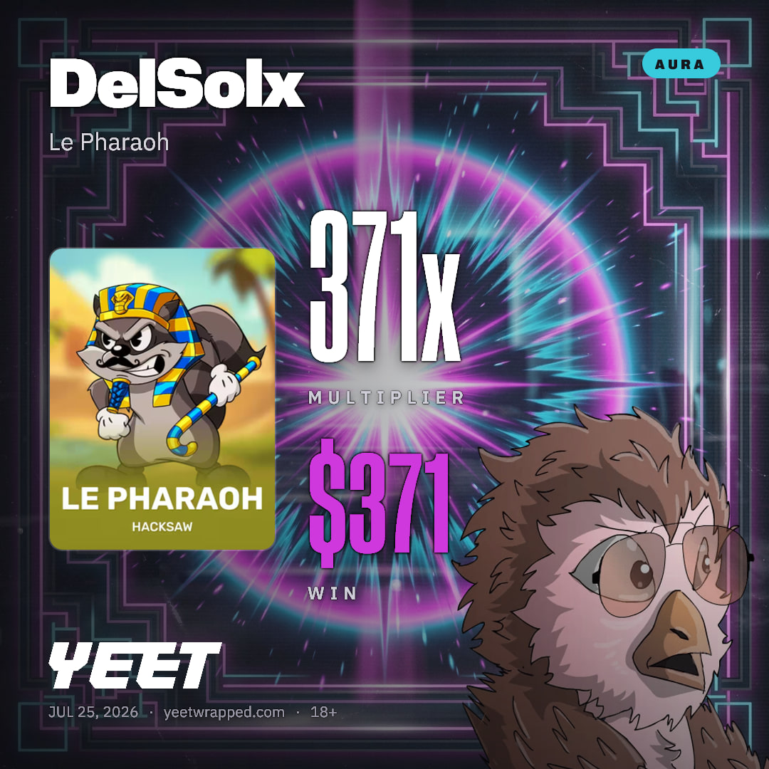 DelSolx hit 371.1x on Le Pharaoh
