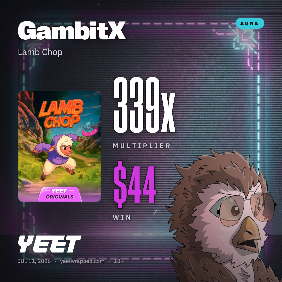 GambitX hit 338.7x on Lamb Chop