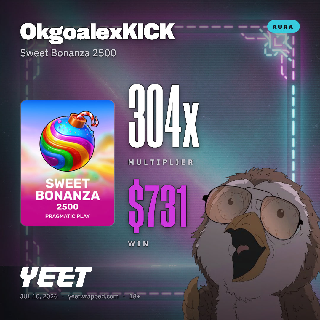 OkgoalexKICK hit 304.4x on Sweet Bonanza 2500