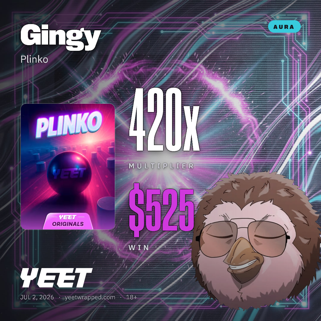Gingy hit 420x on Plinko