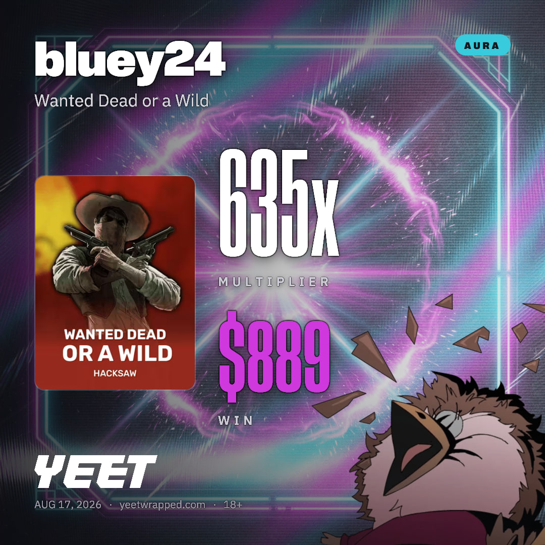 bluey24 hit 635.2x on Wanted Dead or a Wild