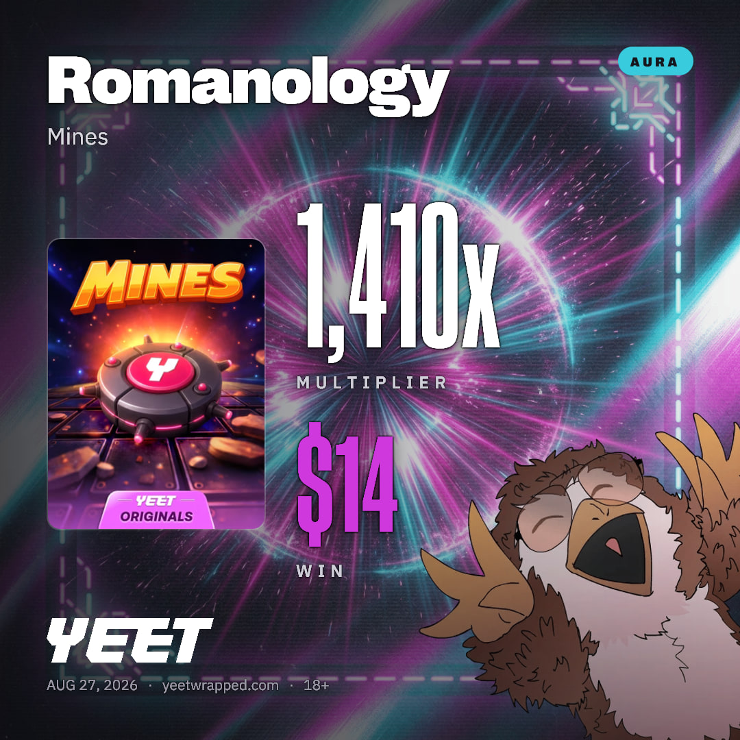 Romanology hit 1,410x on Mines