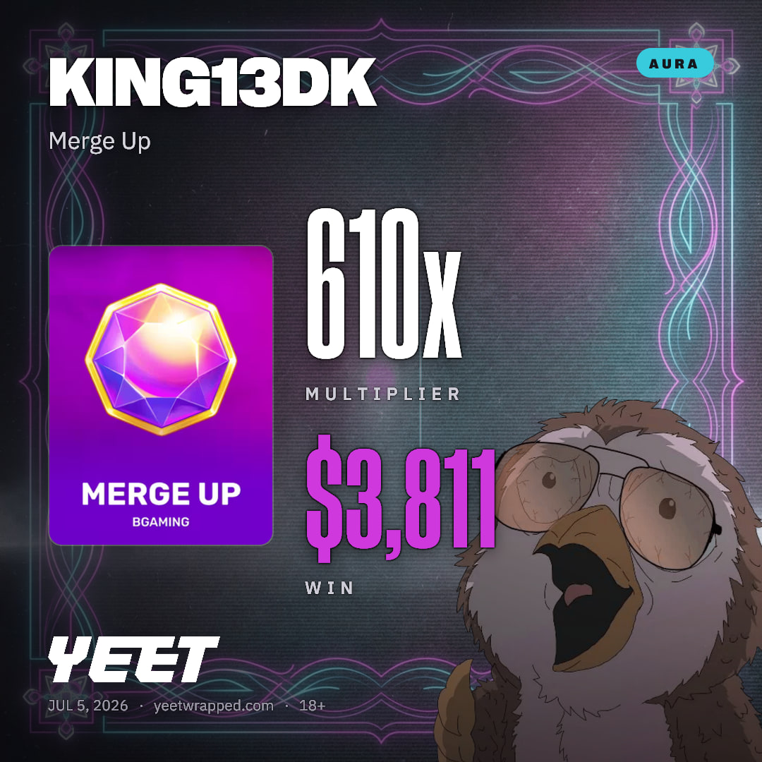 KING13DK hit 609.8x on Merge Up