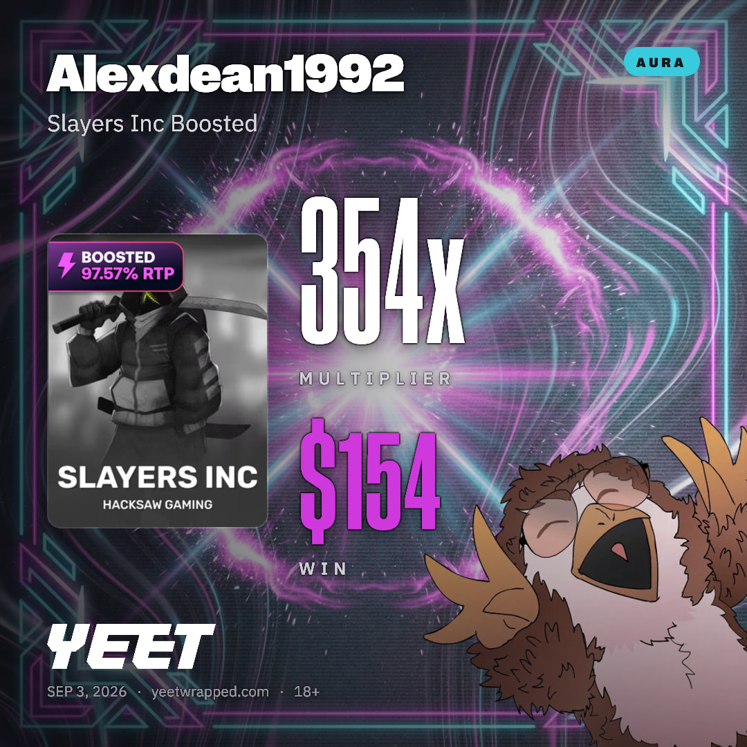 Alexdean1992 hit 353.9x on Slayers Inc Boosted