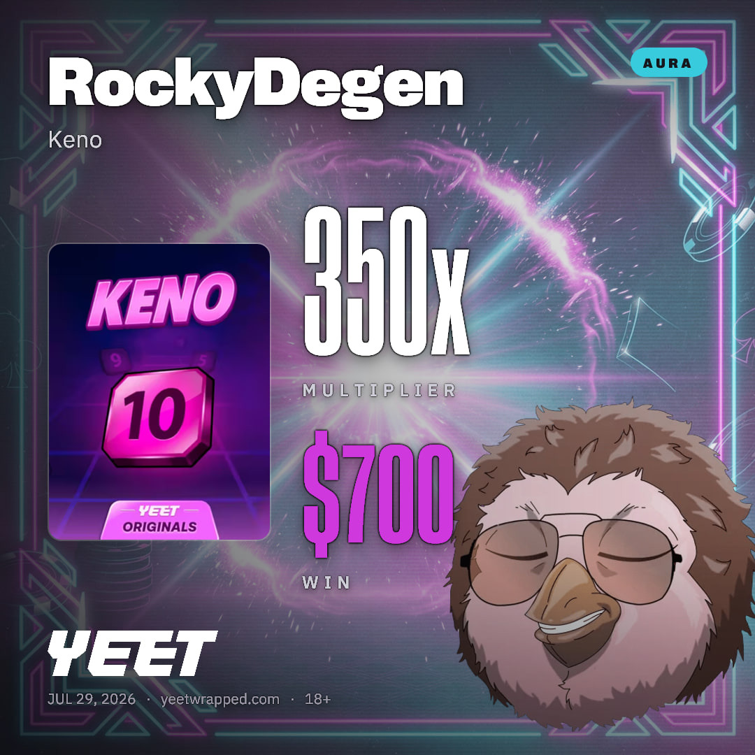 RockyDegen hit 350x on Keno