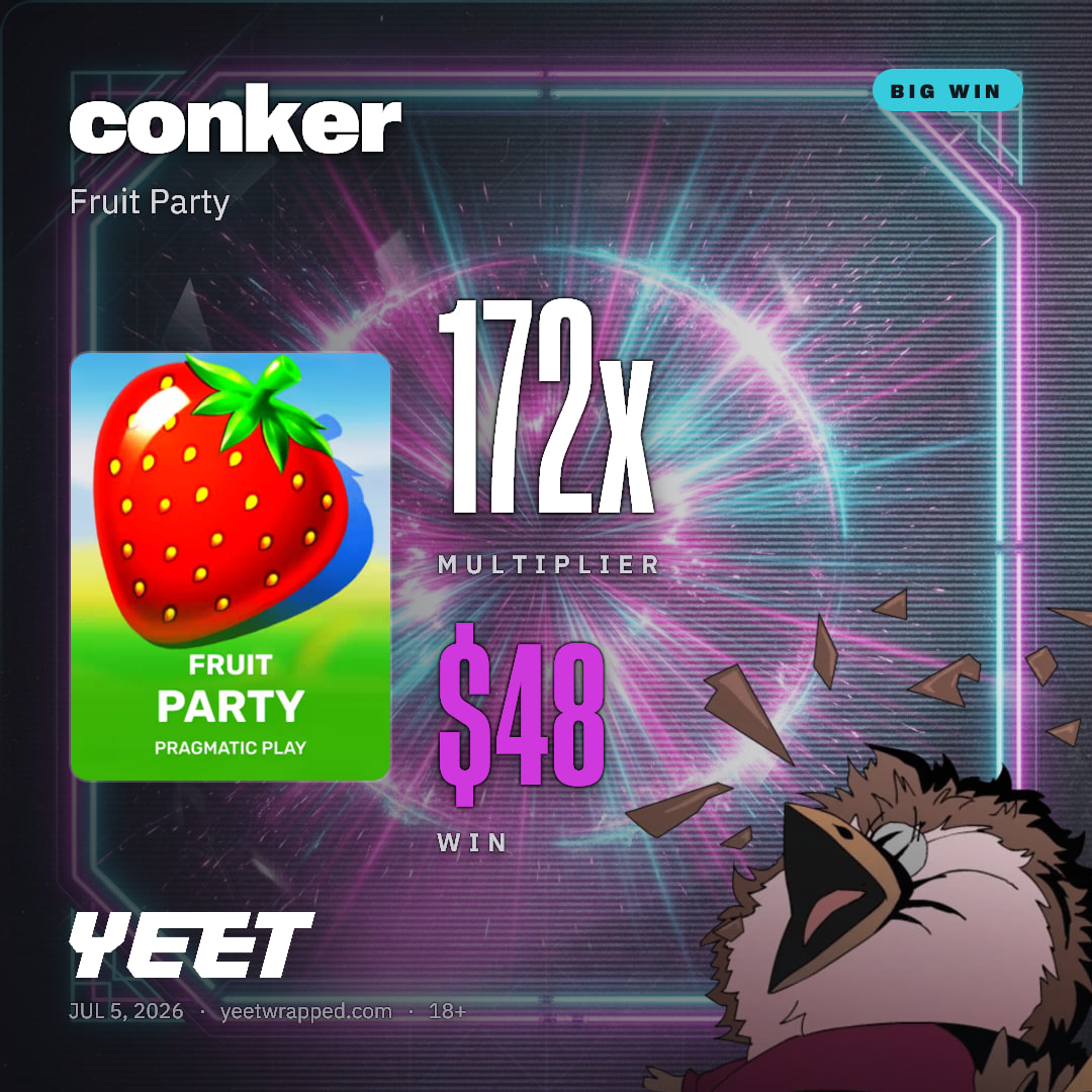 conker hit 171.6x on Fruit Party