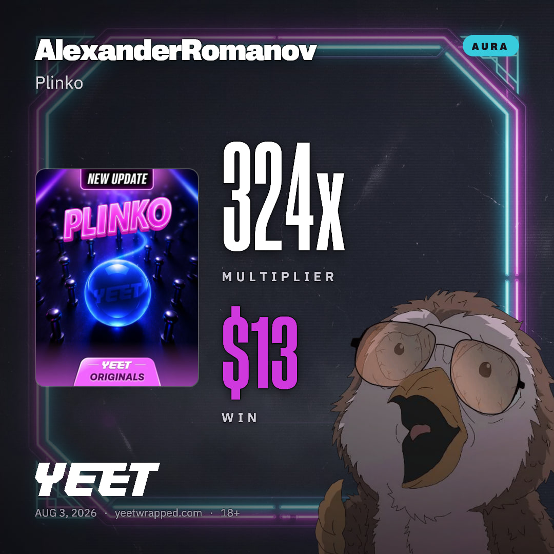 AlexanderRomanov hit 324x on Plinko