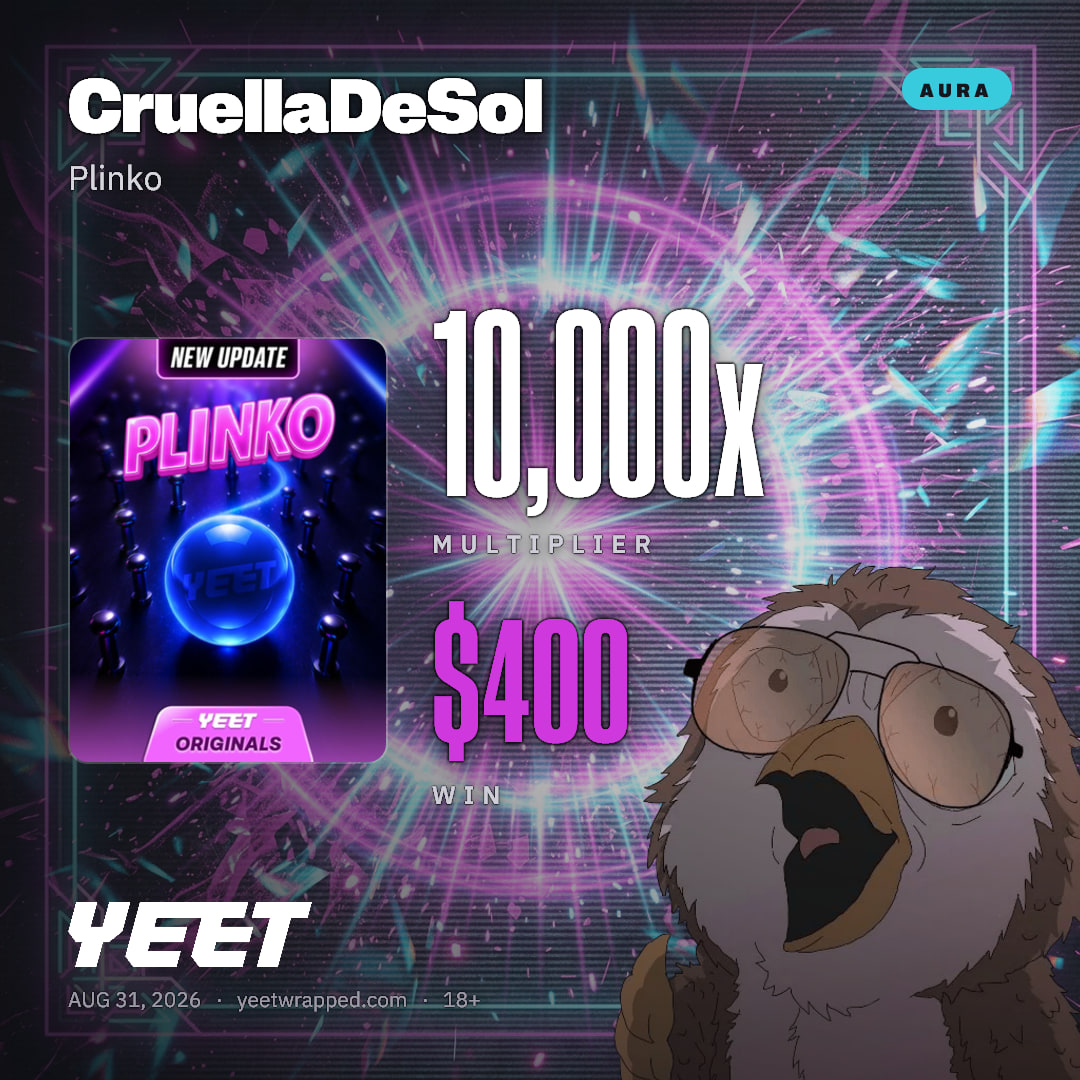 CruellaDeSol hit 10,000x on Plinko