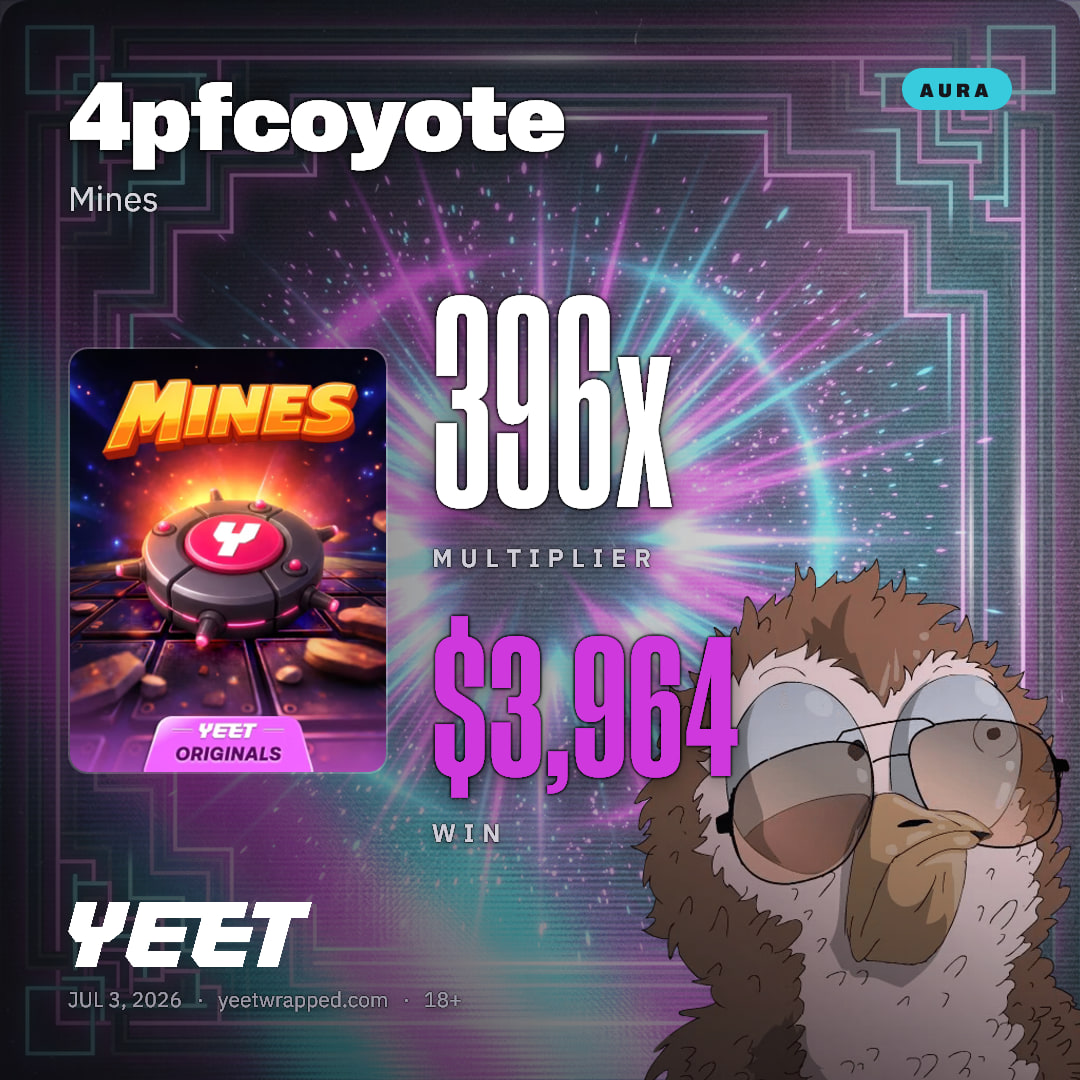 4pfcoyote hit 396.4x on Mines