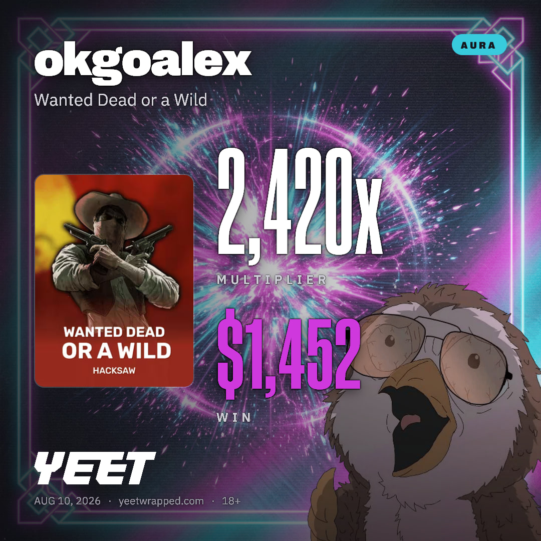 okgoalex hit 2,420x on Wanted Dead or a Wild