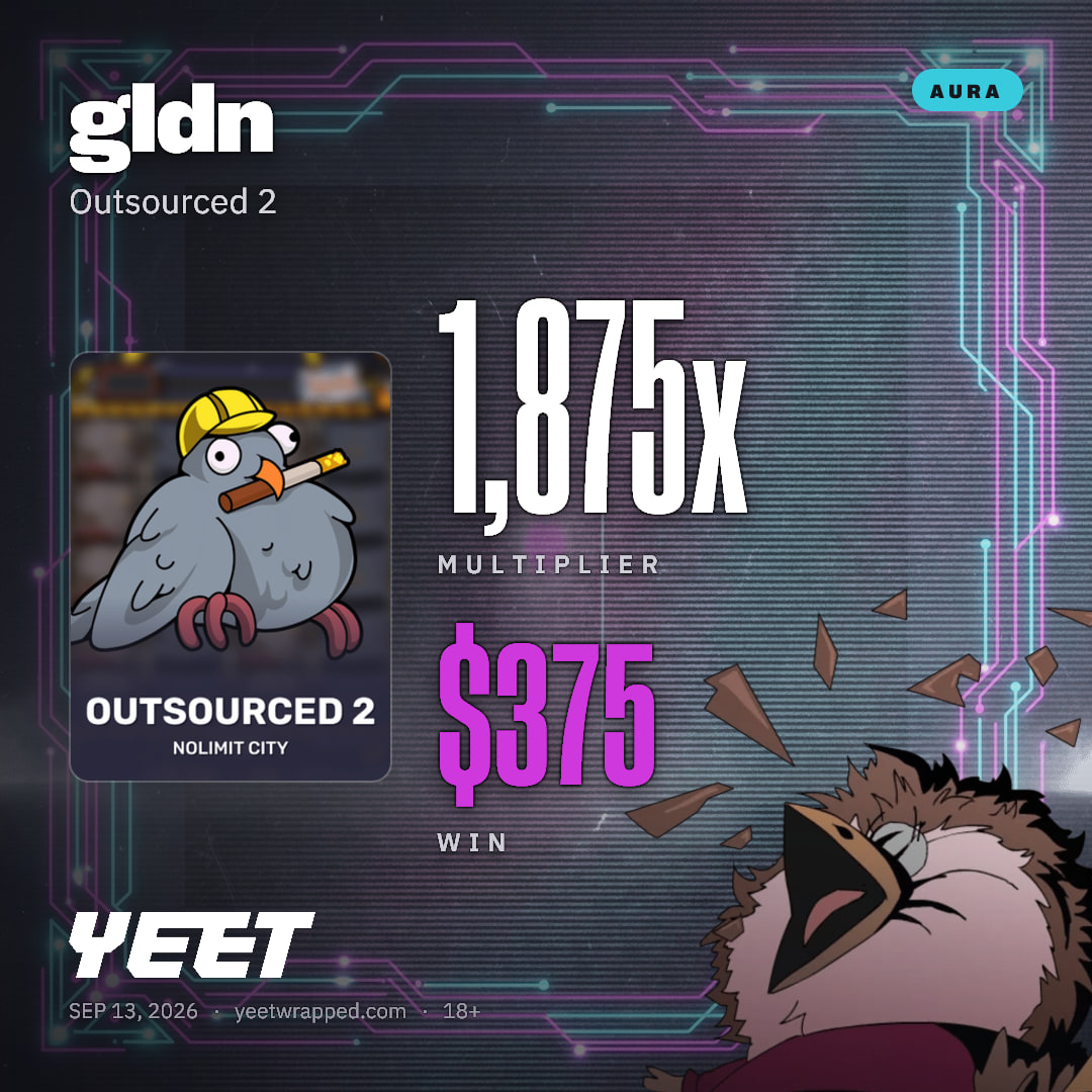 gldn hit 1,875x on Outsourced 2
