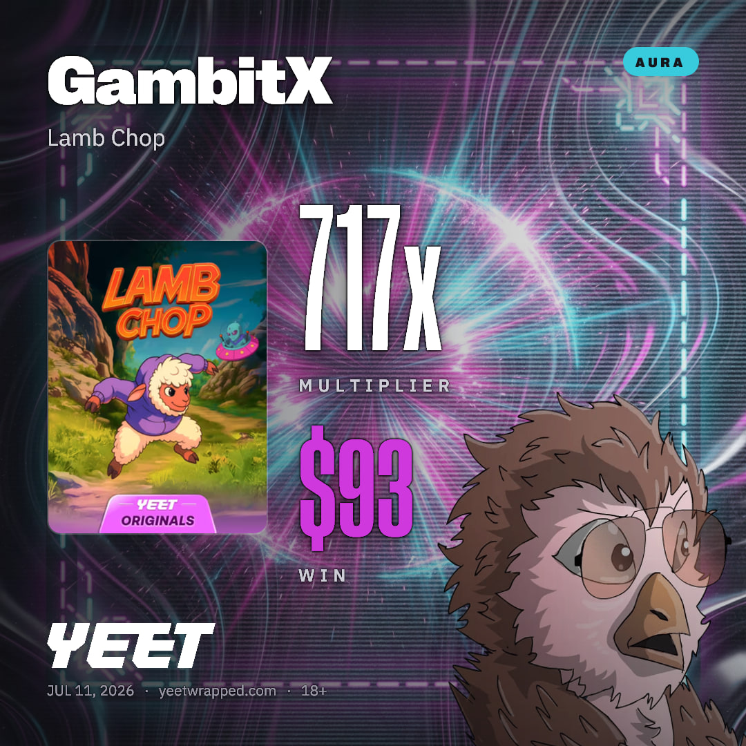 GambitX hit 717.1x on Lamb Chop