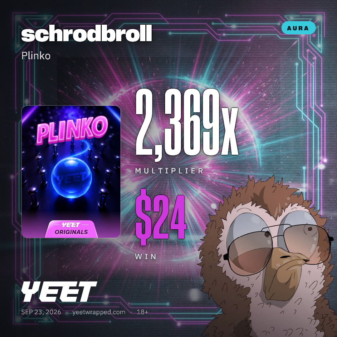 schrodbroll hit 2,369x on Plinko