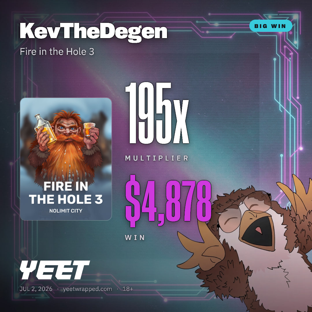 KevTheDegen hit 195.1x on Fire in the Hole 3