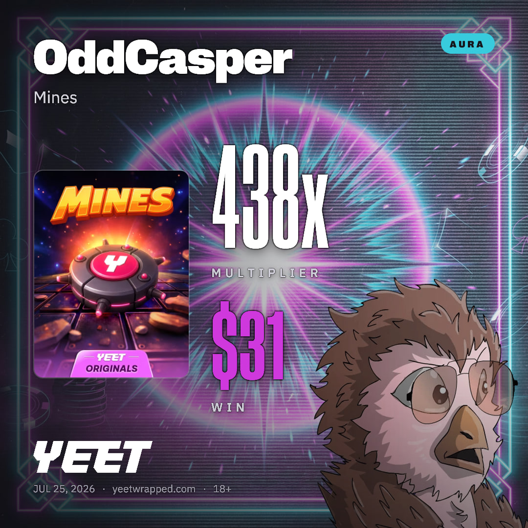 OddCasper hit 438.4x on Mines