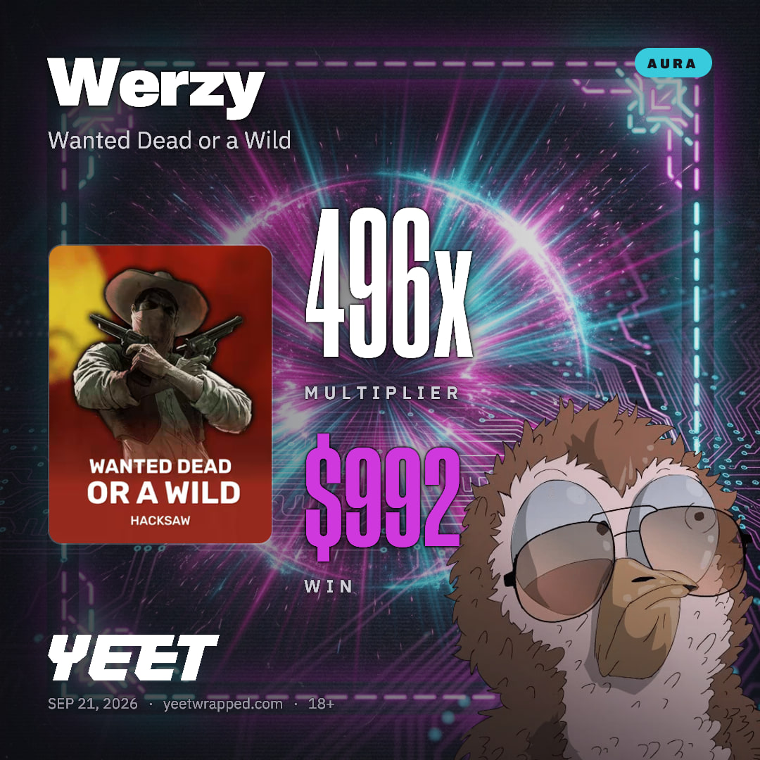 Werzy hit 495.9x on Wanted Dead or a Wild