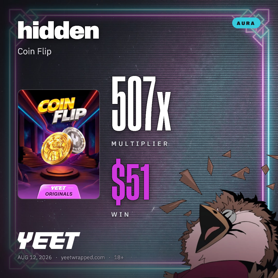 hidden hit 506.9x on Coin Flip