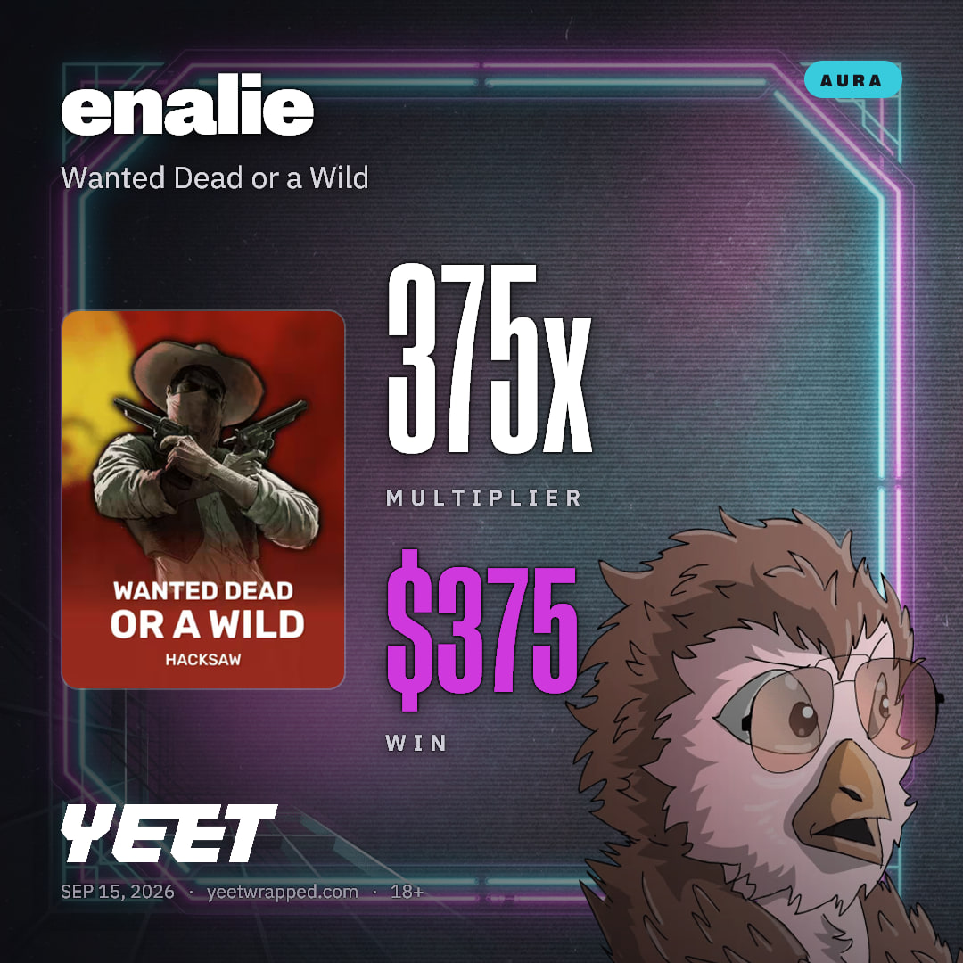 enalie hit 375x on Wanted Dead or a Wild