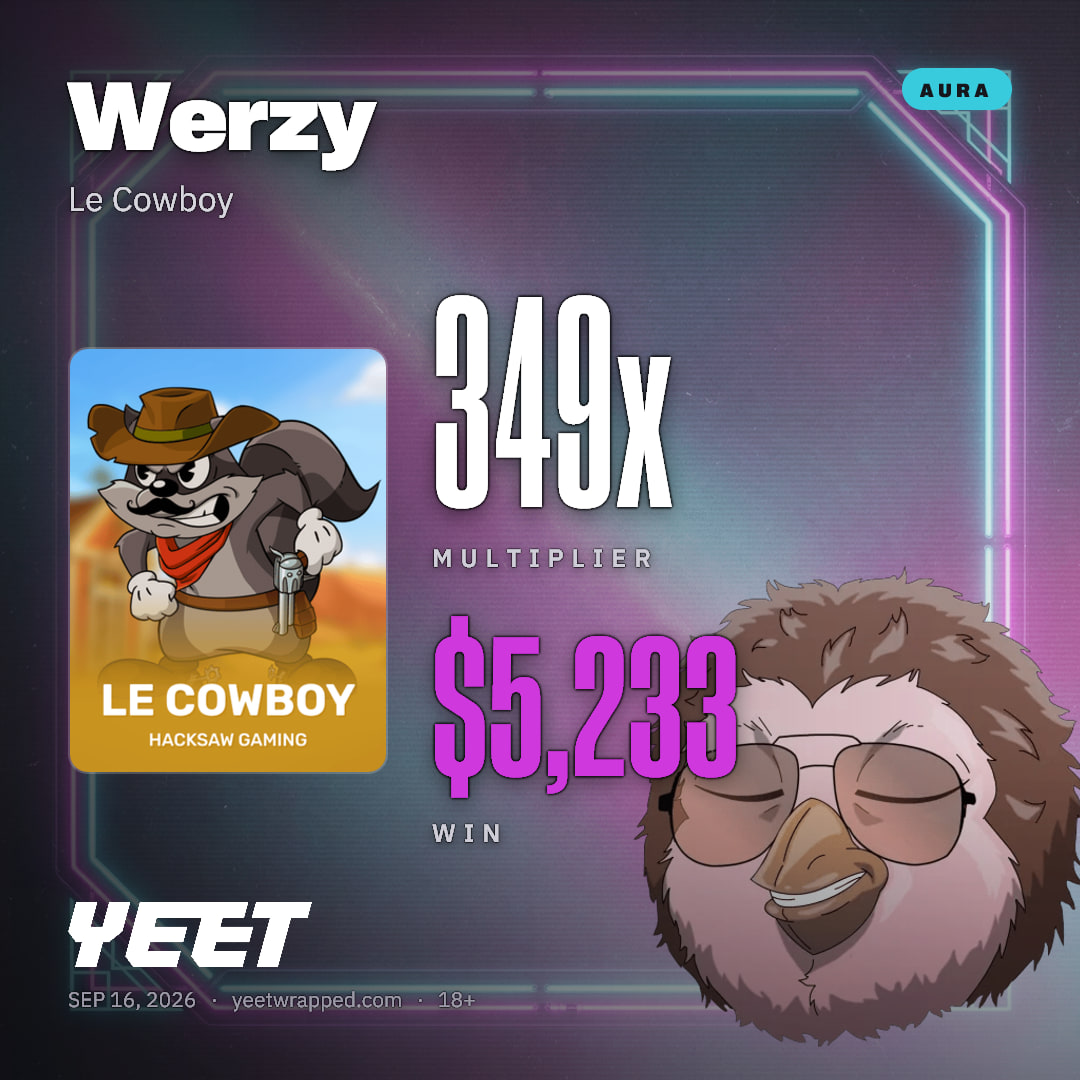 Werzy hit 348.9x on Le Cowboy