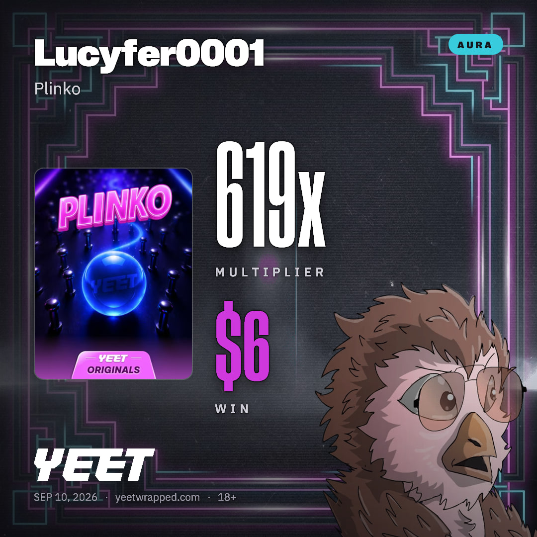 Lucyfer0001 hit 619x on Plinko